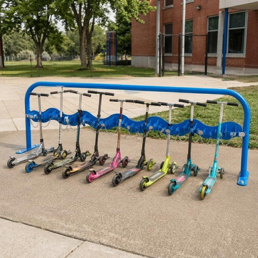 10 Scooter Storage Rack – Heavy Duty Outdoor Scooter Parking Stand