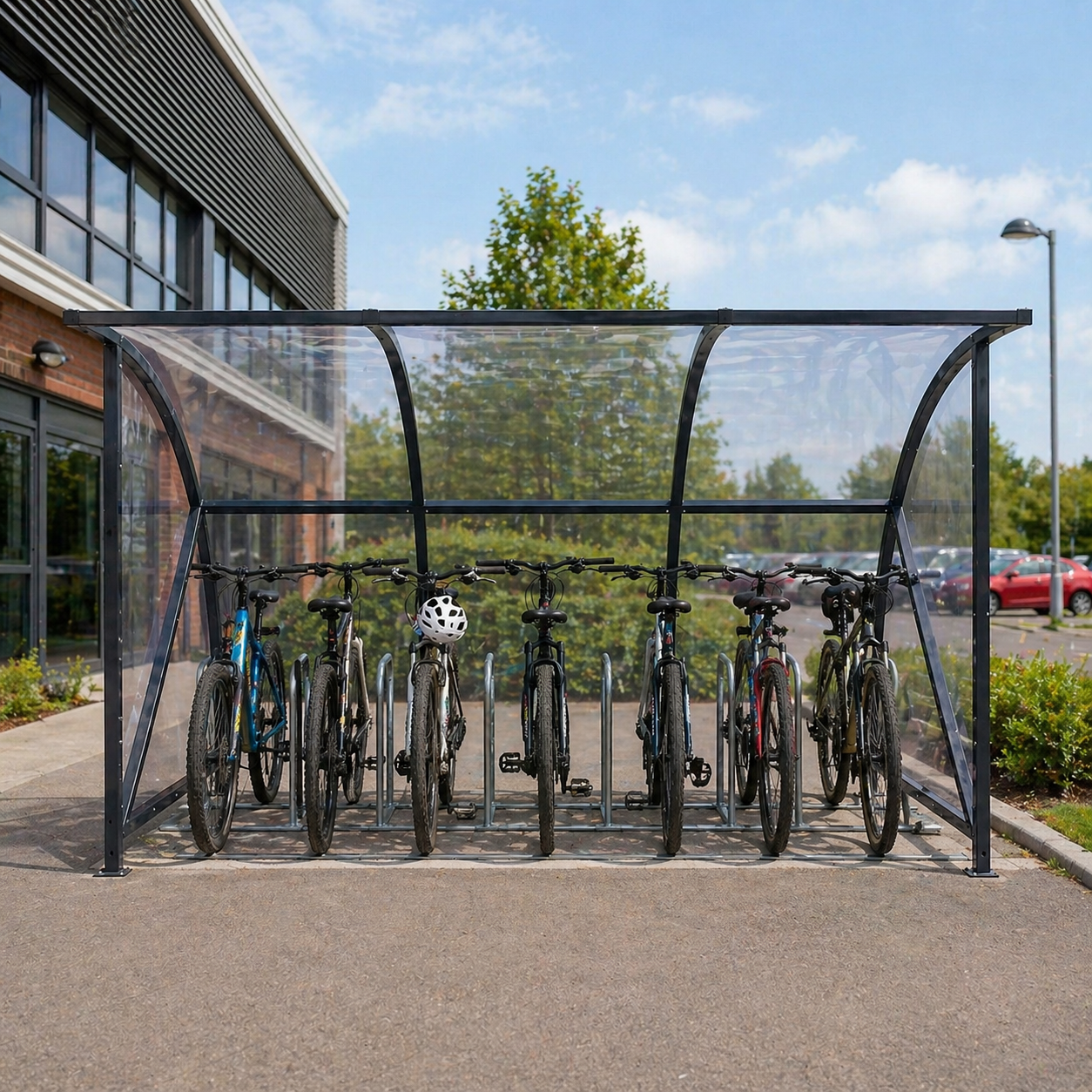 Cycle Shelter 8 Bike Open Front Outdoor Bike Parking