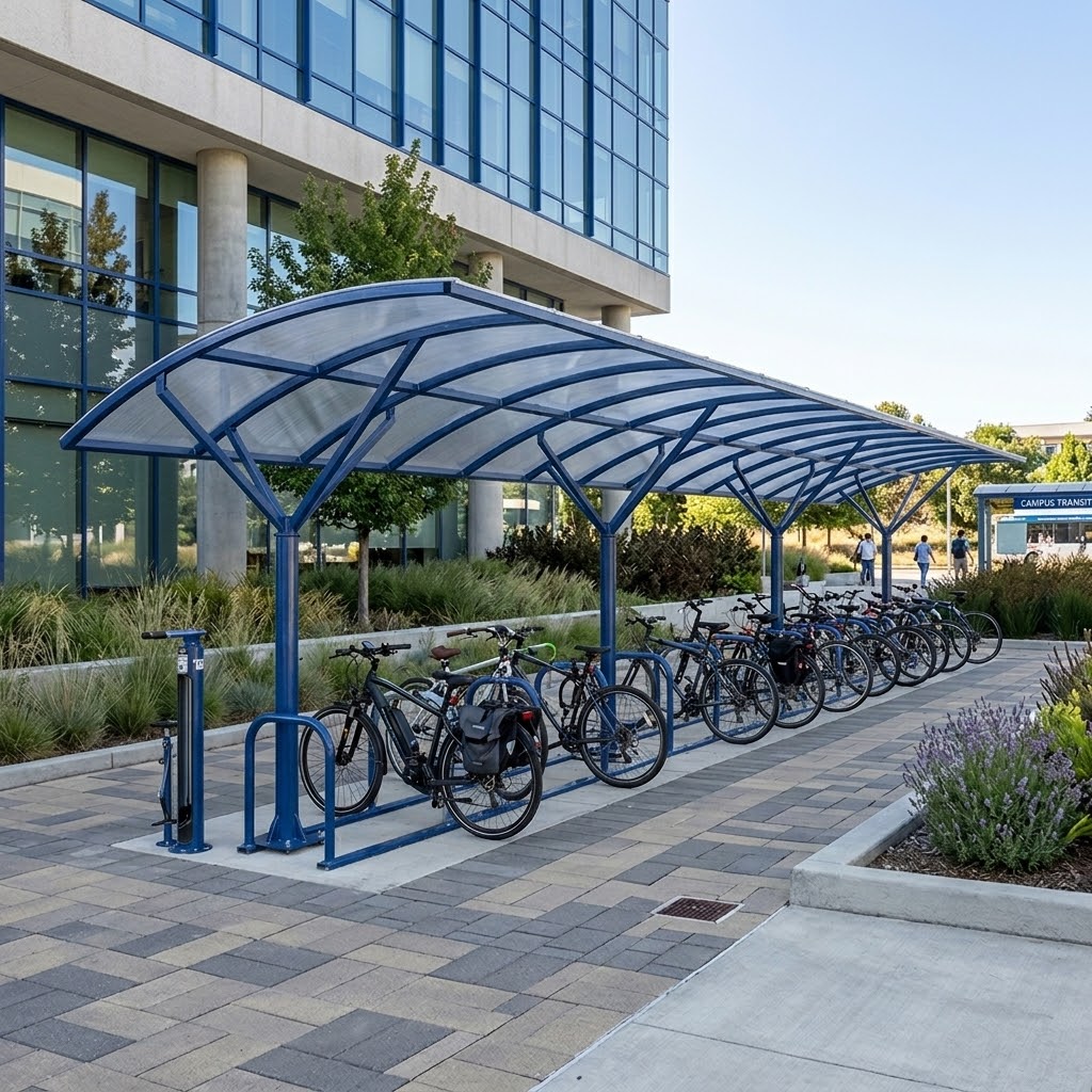 Heavy-Duty Outdoor Bike Storage Shelter for 28 Cycles – Weather-Resistant Bicycle Parking Canopy
