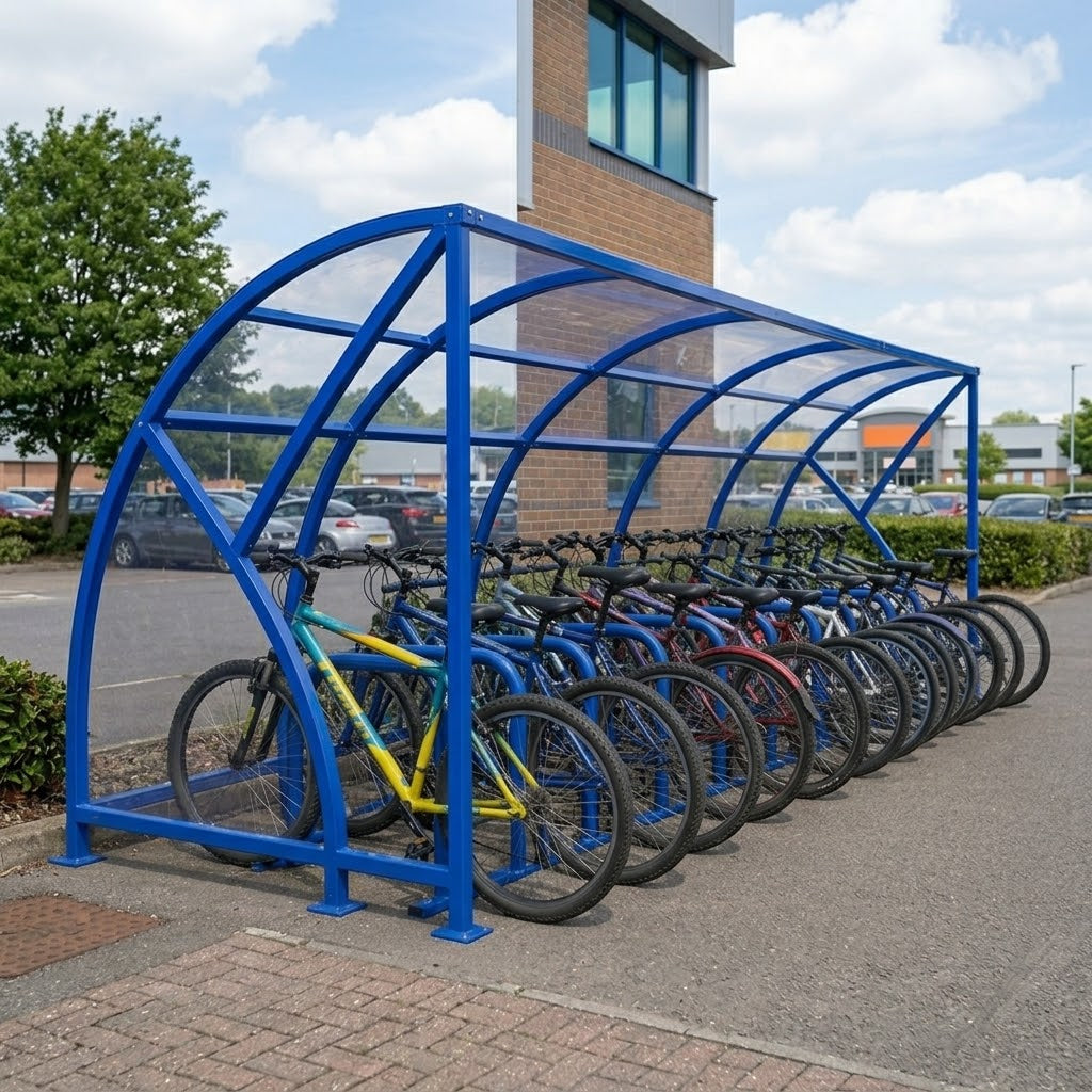 Large 34 Bike Shelter – Outdoor Cycle Storage Canopy with Strong Steel Frame & All-Weather Protection