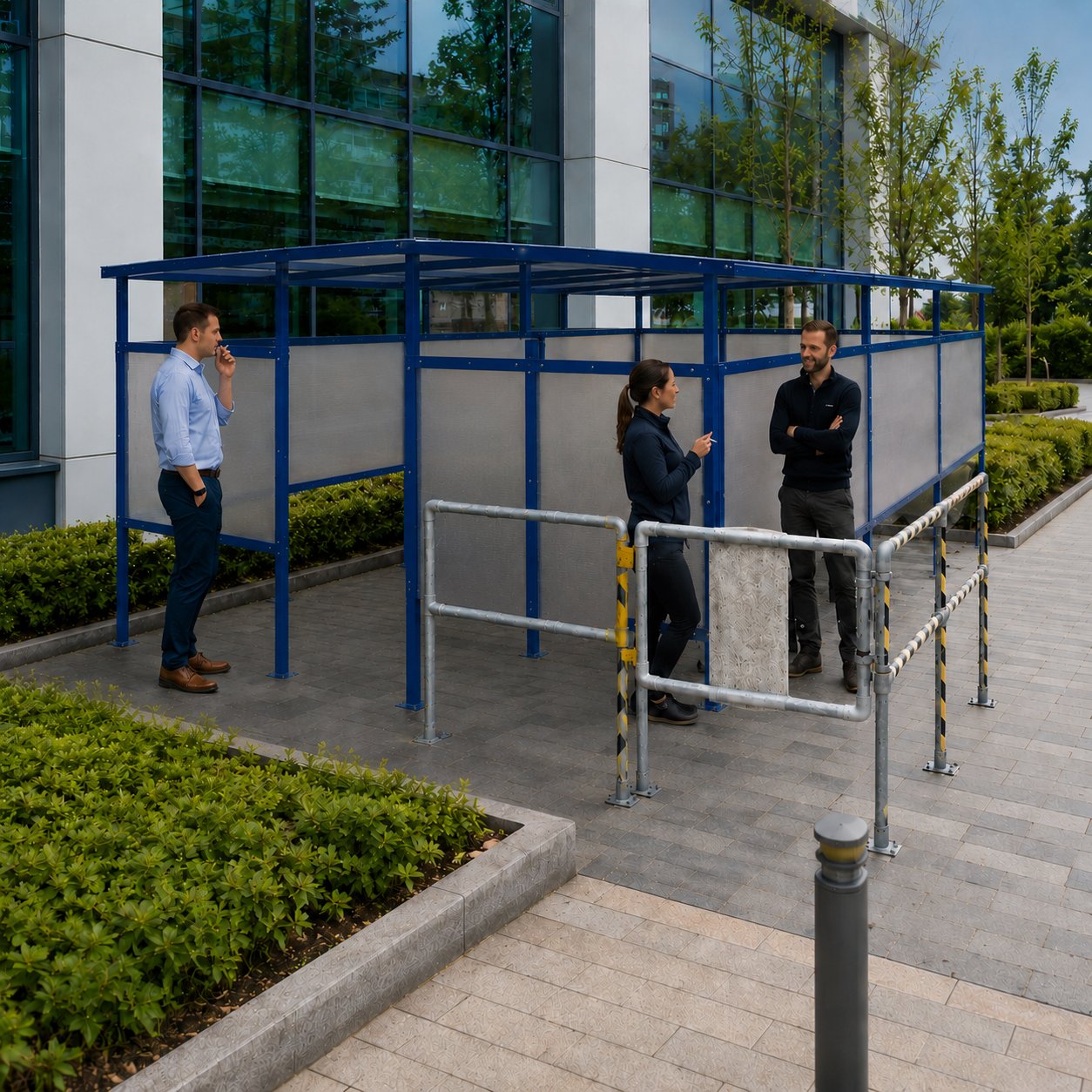 Large Capacity Outdoor Smoking Shelter – 9m x 4m Commercial Smoking Canopy