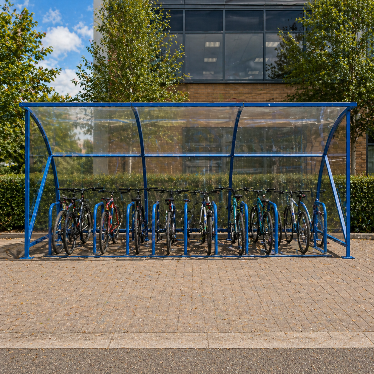 Open Front Cycle Shelter – 14 Bike Capacity Bicycle Storage