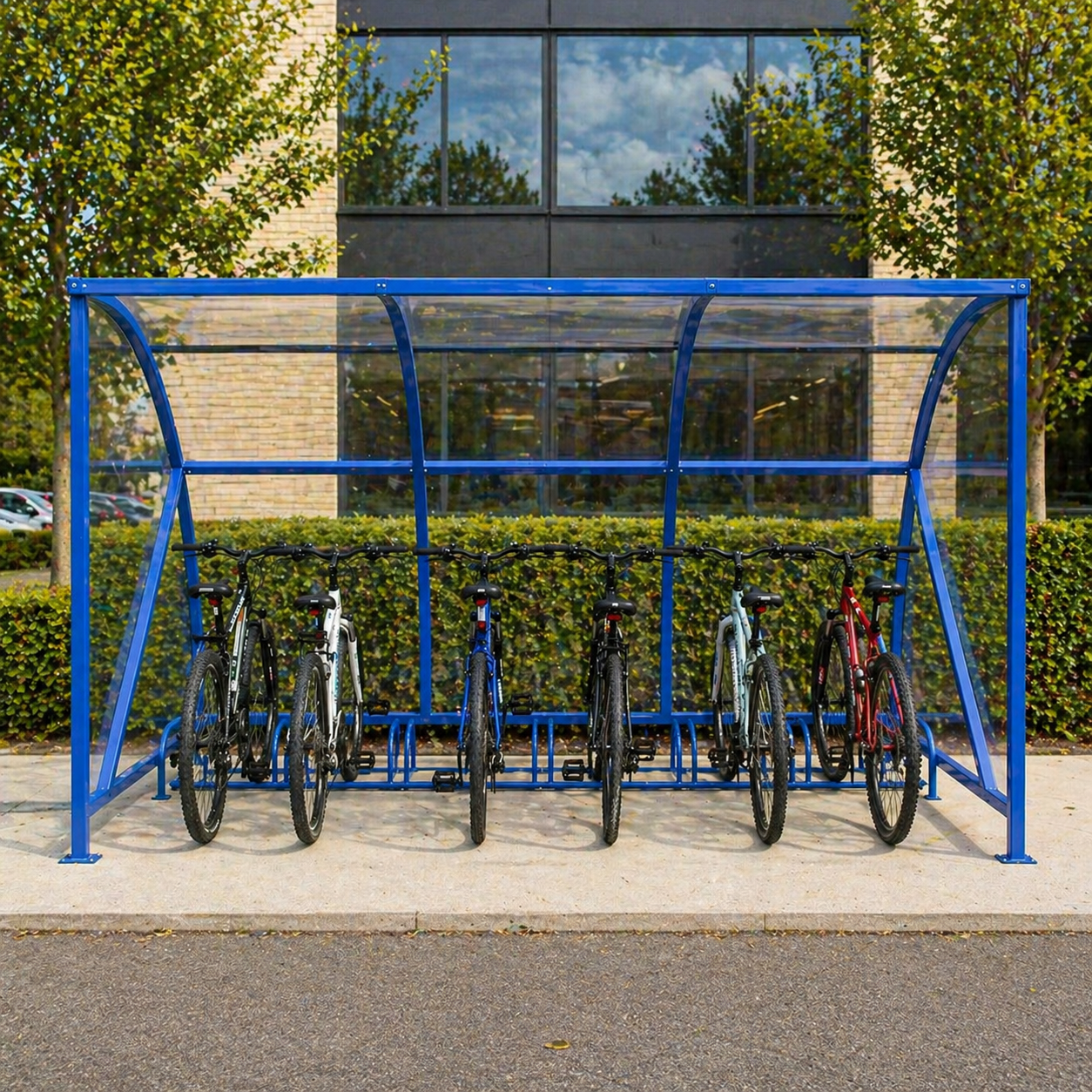 Outdoor 6 Bike Shelter – Open Front Cycle Parking Canopy with Steel Frame