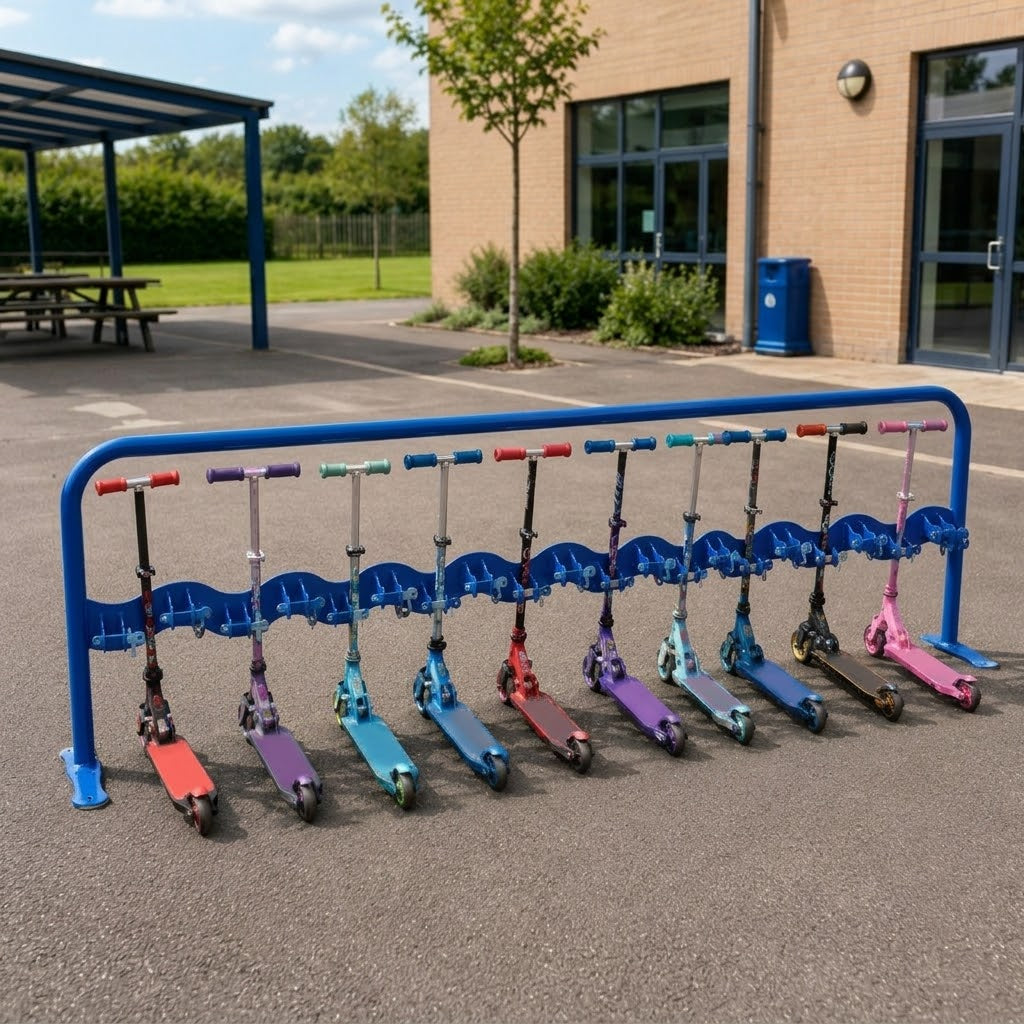 10 Scooter Storage Rack – Heavy Duty Outdoor Scooter Parking Stand