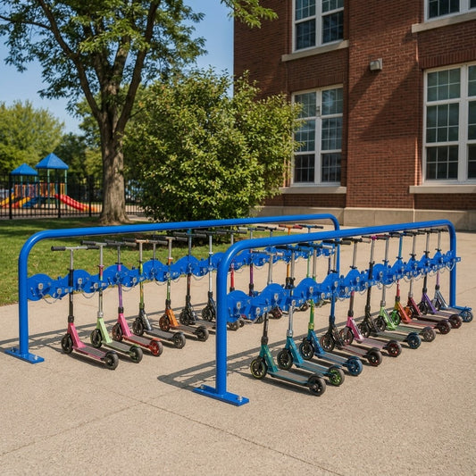 20 Scooter Storage Rack – Heavy Duty Double-Sided Outdoor Scooter Stand