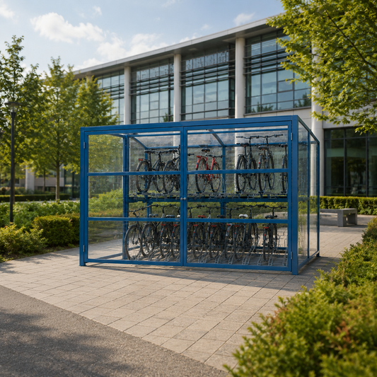 Commercial Open-Sided Bike Parking Shelter – 80 Bike Capacity