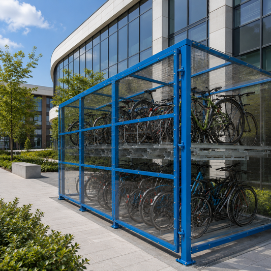 Commercial Two-Level Bike Storage Shelter – 40 Bike Capacity