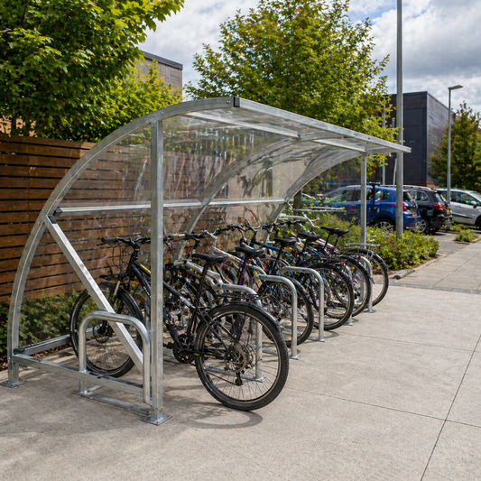 Cycle Shelter 10 Bike Open Front Secure Bike Storage
