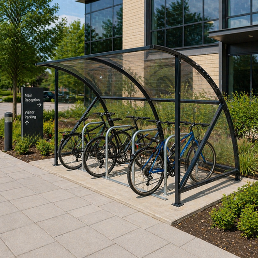 Cycle Shelter 8 Bike Open Front Outdoor Bike Parking