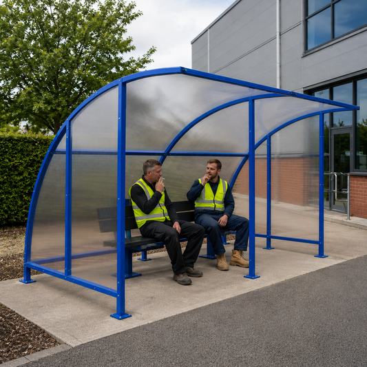Economy Outdoor Smoking Shelter – 3m, 4m, 6m & 8m Options with Fixings