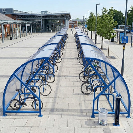 Heavy-Duty 100-Capacity Open Compound Bike Shelter