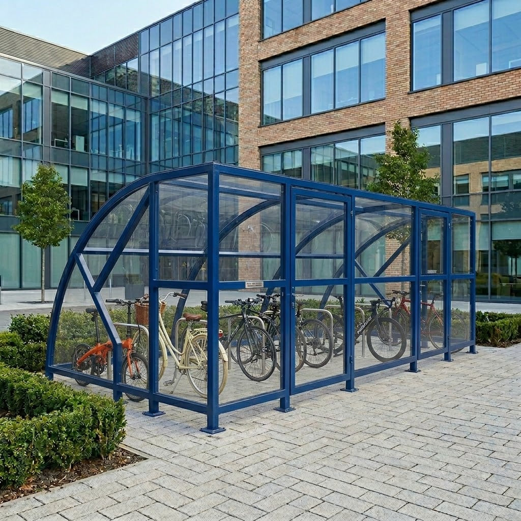Heavy-Duty 14-Bike Extended Front Cycle Shelter