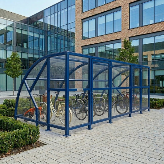 Heavy-Duty 14-Bike Extended Front Cycle Shelter