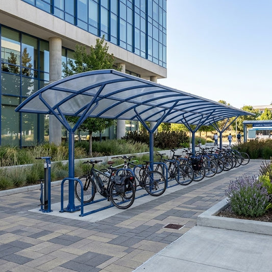 Heavy-Duty Outdoor Bike Storage Shelter for 28 Cycles – Weather-Resistant Bicycle Parking Canopy