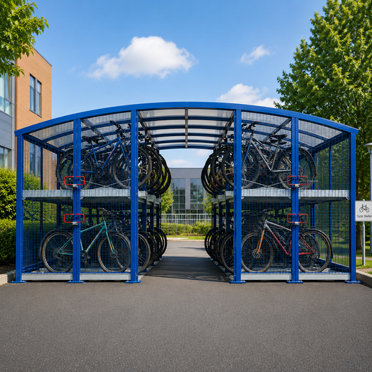Heavy Duty 140 Bike Two Tier Outdoor Cycle Shelter