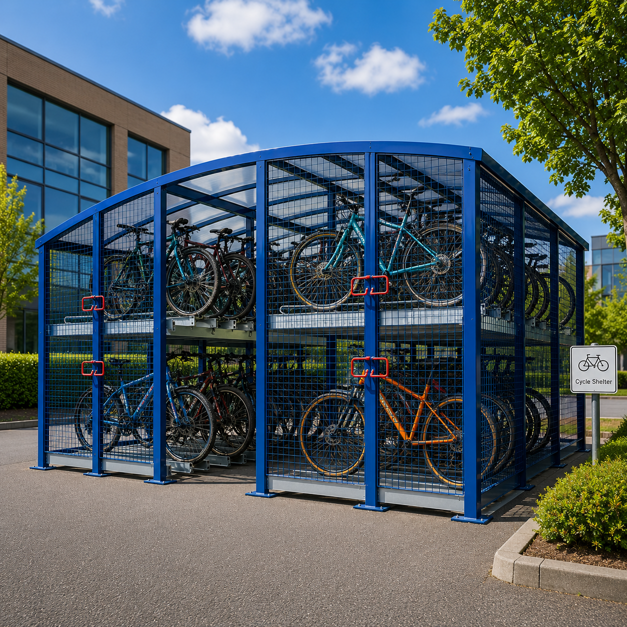 Heavy Duty 160 Bike Two Tier Outdoor Cycle Shelter