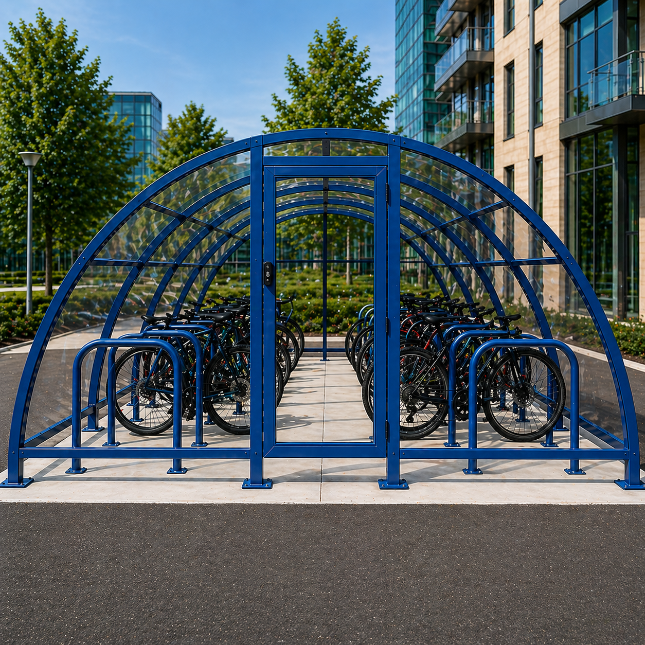High Capacity 28 Bike Storage Shelter – Secure Outdoor Cycle Parking Canopy with Weather Protection