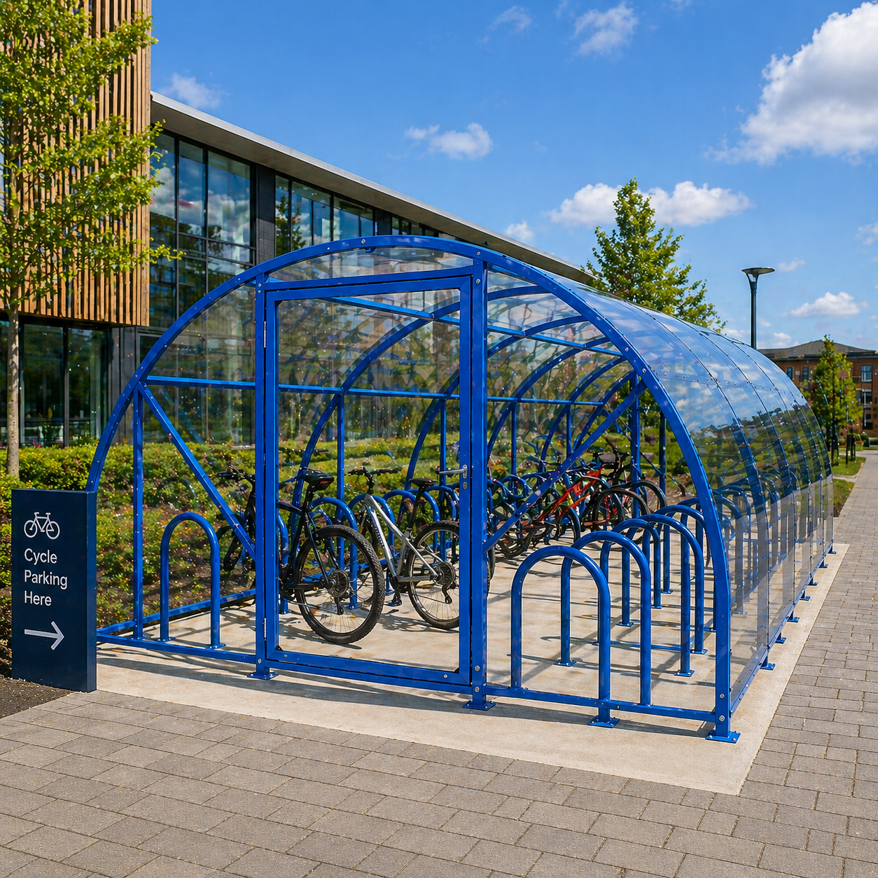 Large 60 Bike Storage Shelter – Lockable Outdoor Cycle Compound System
