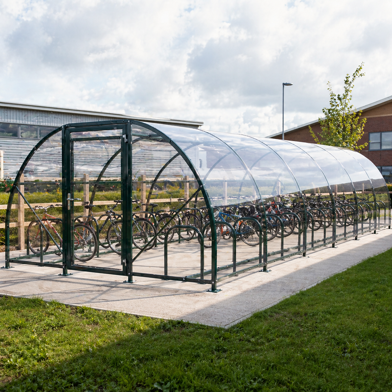 Large Capacity Secure Cycle Shelter for 88 Bikes – Lockable Covered Bicycle Storage Unit