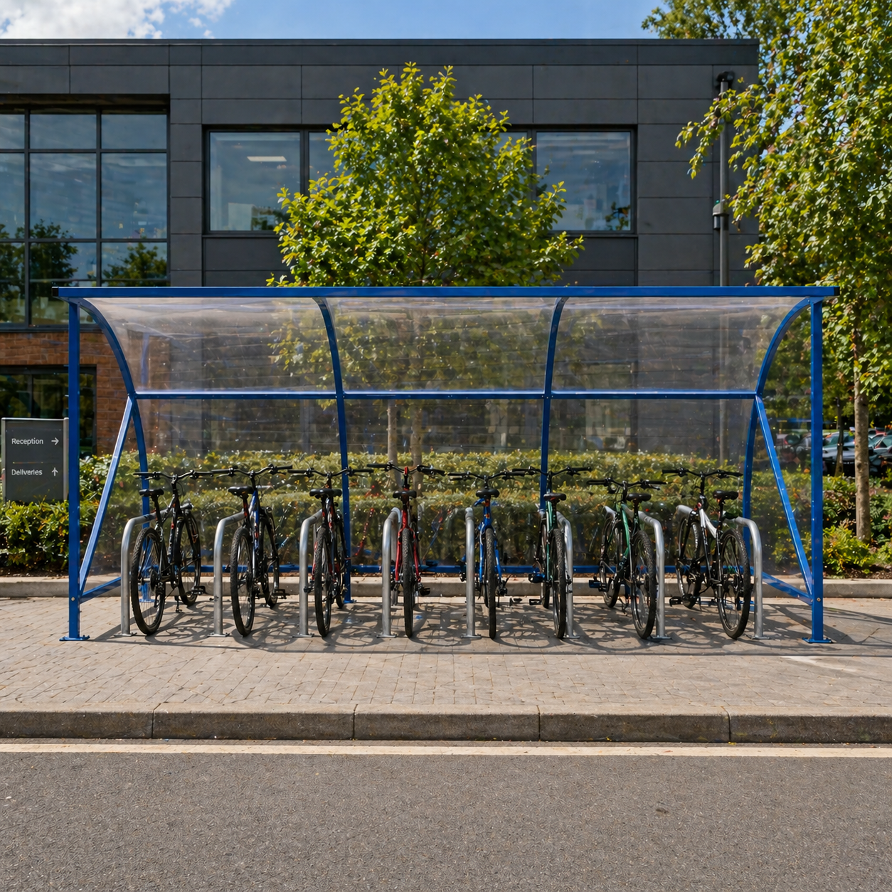 Open Front Cycle Shelter – 12 Bike Large Bike Parking