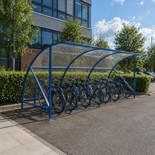 Open Front Cycle Shelter – 14 Bike Capacity Bicycle Storage