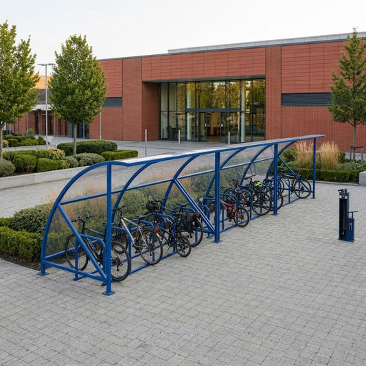 Open Front Cycle Shelter – 24 Bike Capacity Bicycle Storage