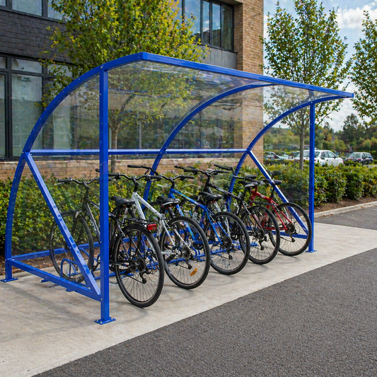 Outdoor 6 Bike Shelter – Open Front Cycle Parking Canopy with Steel Frame