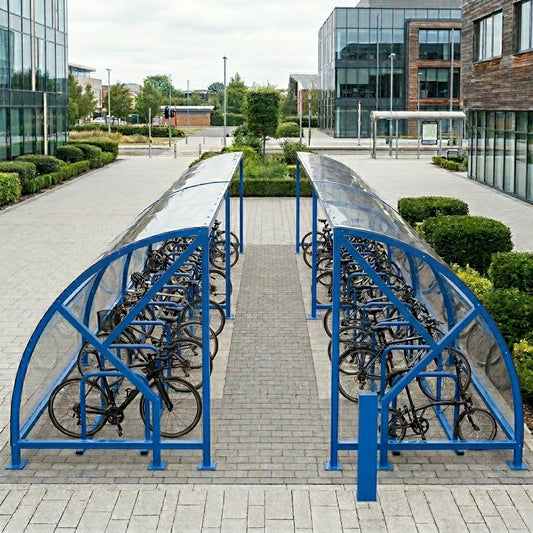 Premium 28-Cycle Open Compound Bike Shelter