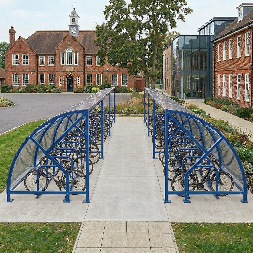 Premium 40-Cycle Open Compound Bike Shelter