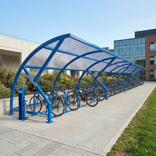 Premium 50-Capacity Open Front Cycle Shelter