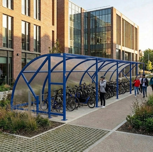 Premium 40-Capacity Extended Front Cycle Shelter – Heavy Duty 60mm Frame