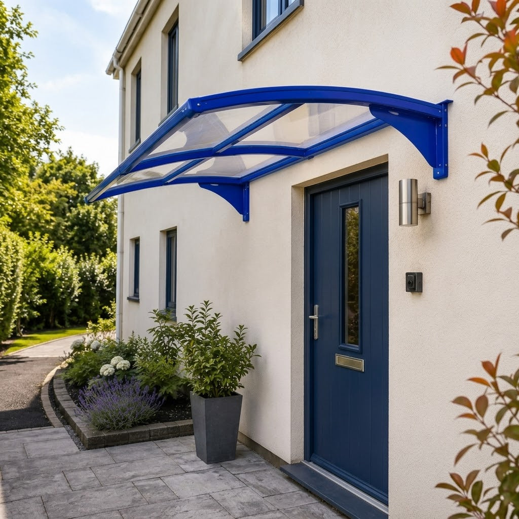 Wall Mounted Curved Roof Canopy – Outdoor Entrance & Walkway Shelter