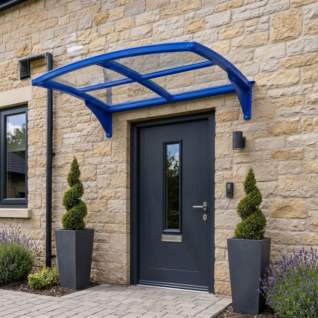 Wall Mounted Curved Roof Canopy – Outdoor Entrance & Walkway Shelter
