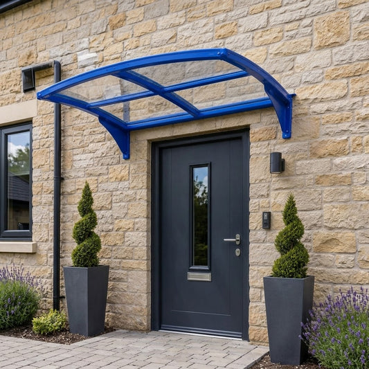 Wall Mounted Curved Roof Canopy – Outdoor Entrance & Walkway Shelter